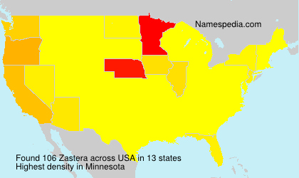 Surname Zastera in USA Surname Zastera in USA