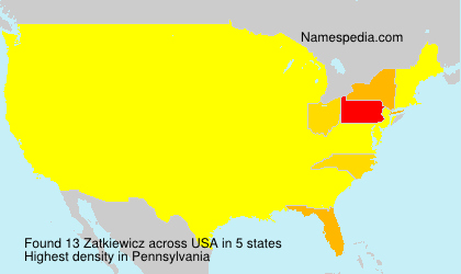 Surname Zatkiewicz in USA Surname Zatkiewicz in USA