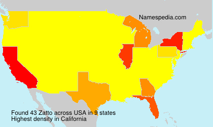 Surname Zatto in USA Surname Zatto in USA