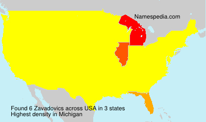 Surname Zavadovics in USA Surname Zavadovics in USA