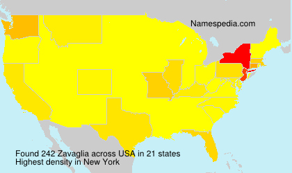 Surname Zavaglia in USA Surname Zavaglia in USA