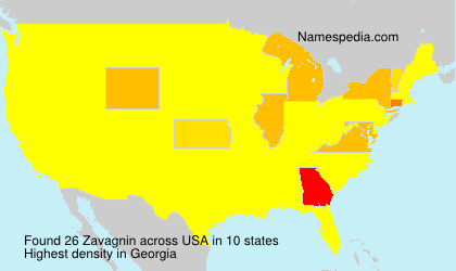Surname Zavagnin in USA Surname Zavagnin in USA