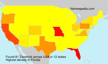 Surname Zavertnik in USA Surname Zavertnik in USA