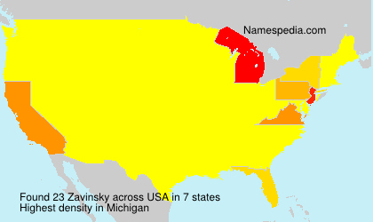 Surname Zavinsky in USA Surname Zavinsky in USA
