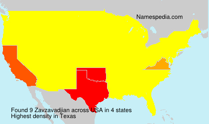 Surname Zavzavadjian in USA Surname Zavzavadjian in USA