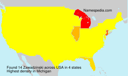 Surname Zawadzinski in USA Surname Zawadzinski in USA