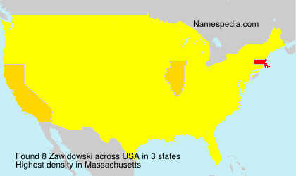 Surname Zawidowski in USA Surname Zawidowski in USA