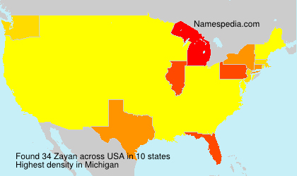 Surname Zayan in USA Surname Zayan in USA