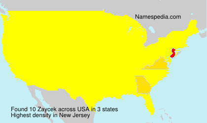 Surname Zaycek in USA Surname Zaycek in USA