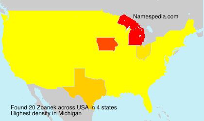 Surname Zbanek in USA