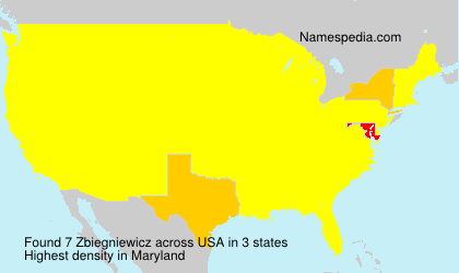 Surname Zbiegniewicz in USA