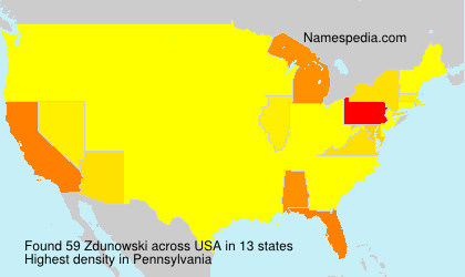 Surname Zdunowski in USA