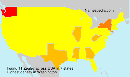 Surname Zealey in USA Surname Zealey in USA