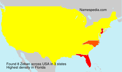Surname Zeban in USA Surname Zeban in USA