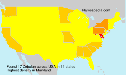 Surname Zebulun in USA Surname Zebulun in USA
