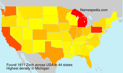 Surname Zech in USA Surname Zech in USA