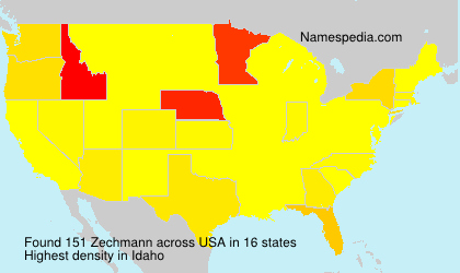 Surname Zechmann in USA Surname Zechmann in USA