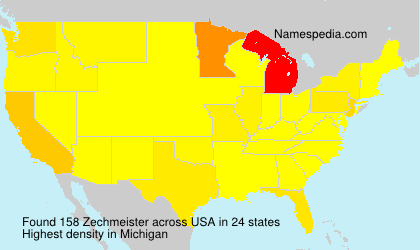 Surname Zechmeister in USA Surname Zechmeister in USA
