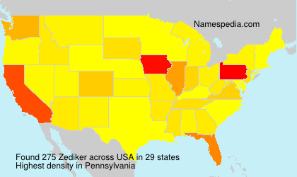 Surname Zediker in USA Surname Zediker in USA
