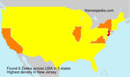 Surname Zeeba in USA Surname Zeeba in USA