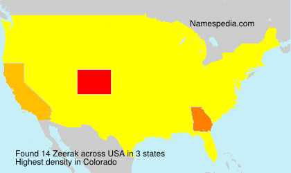 Surname Zeerak in USA Surname Zeerak in USA