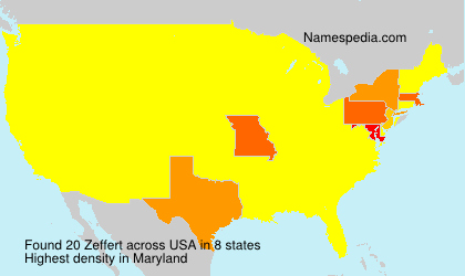 Surname Zeffert in USA Surname Zeffert in USA