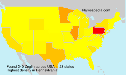 Surname Zeglin in USA Surname Zeglin in USA