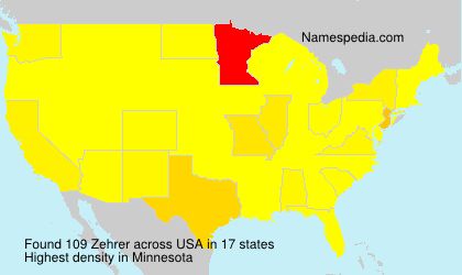 Surname Zehrer in USA Surname Zehrer in USA