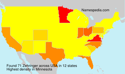 Surname Zehringer in USA Surname Zehringer in USA