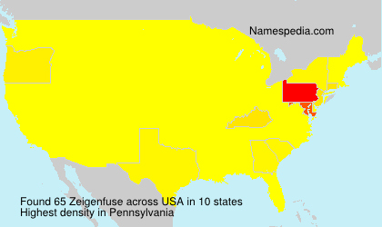 Surname Zeigenfuse in USA Surname Zeigenfuse in USA
