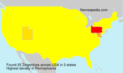 Surname Zeigenfuss in USA Surname Zeigenfuss in USA