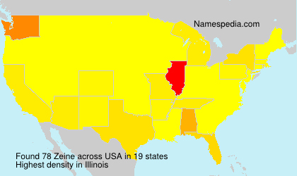 Surname Zeine in USA Surname Zeine in USA