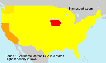 Surname Zeithamel in USA Surname Zeithamel in USA
