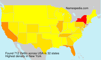 Surname Zeitlin in USA Surname Zeitlin in USA