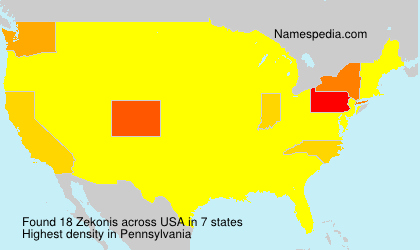 Surname Zekonis in USA Surname Zekonis in USA