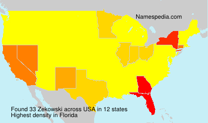 Surname Zekowski in USA