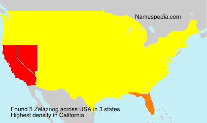 Surname Zelaznog in USA Surname Zelaznog in USA