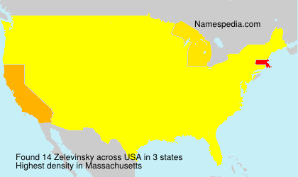 Surname Zelevinsky in USA Surname Zelevinsky in USA