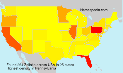 Surname Zelinka in USA