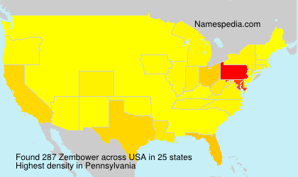 Surname Zembower in USA Surname Zembower in USA