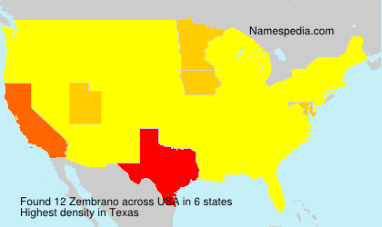 Surname Zembrano in USA