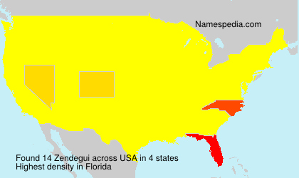 Surname Zendegui in USA Surname Zendegui in USA
