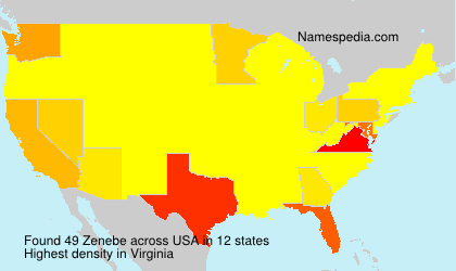 Surname Zenebe in USA Surname Zenebe in USA