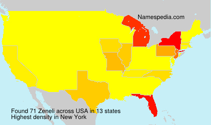 Surname Zeneli in USA Surname Zeneli in USA
