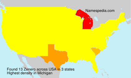 Surname Zenero in USA Surname Zenero in USA