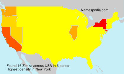 Surname Zenka in USA Surname Zenka in USA