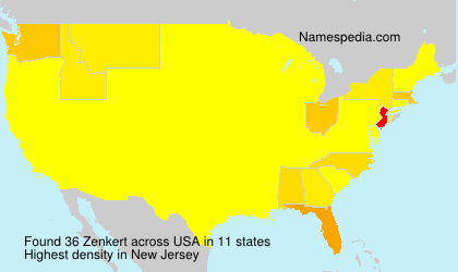 Surname Zenkert in USA Surname Zenkert in USA