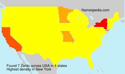 Surname Zento in USA Surname Zento in USA