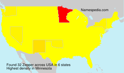 Surname Zepper in USA Surname Zepper in USA