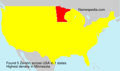 Surname Zerahn in USA Surname Zerahn in USA